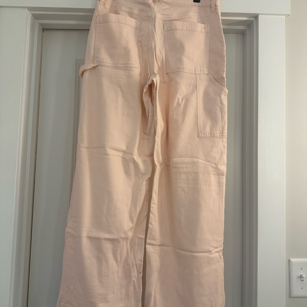 American Eagle, Pink, Super High-Rise, Baggy Wide-Leg Women’s Pants, in Size 10 - Picture 2 of 6